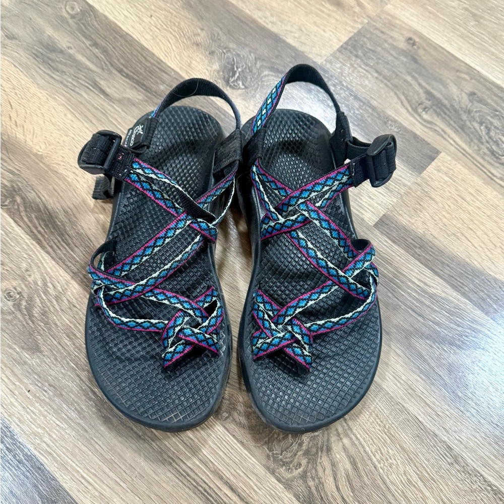 Chaco Women's Sandals - Black with Multicolor Straps